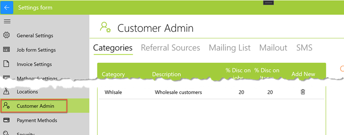 customer administration