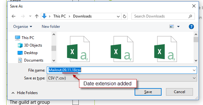 export mailing lists