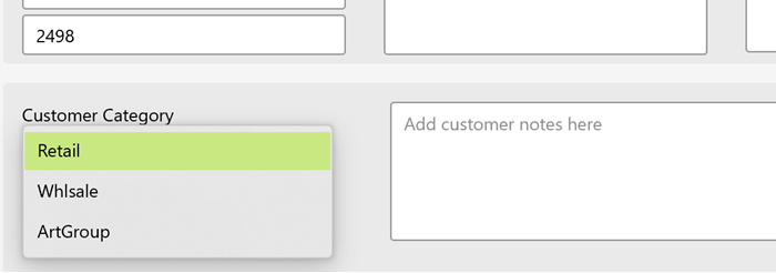 add customer to different categories