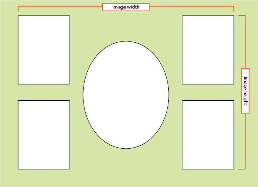 matboard showing multiple custouts