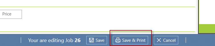 Save edited framing job