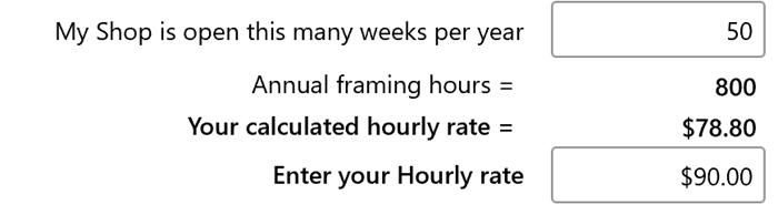 enter your horly rate