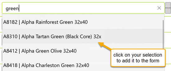 select a framing material