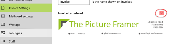 remove letterhead