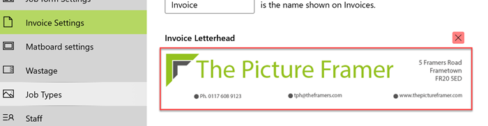 letterhead appears on screen