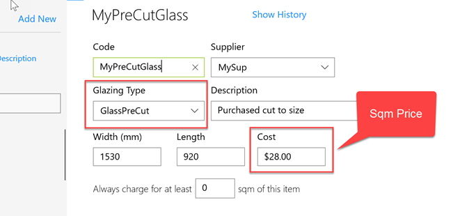 editing a pre-cutglass sheet product